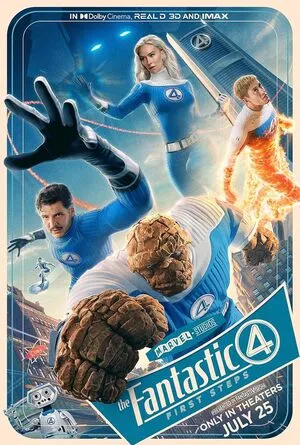 The Fantastic 4: First Steps 2025 Hindi Dual Audio HD Poster Download - filmyfly