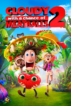 Cloudy with a Chance of Meatballs 2 2013 Hindi Dual Audio [950MB] Download HD Poster Download - filmyfly
